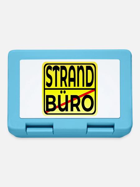 Büro Strand - URLAUB SOMMERFERIEN - Brotdose - Saphirblau