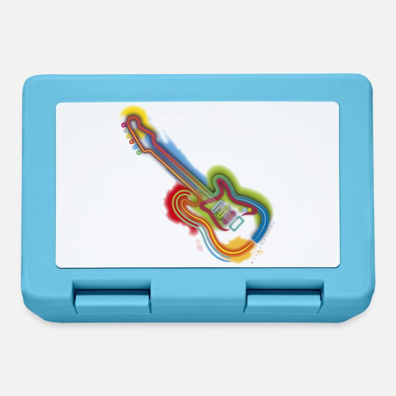 Pop Art Guitar - Brotdose - Saphirblau
