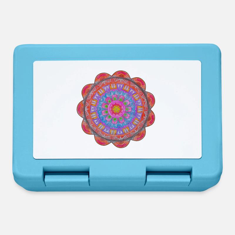 Circle Mandala Color Explosion - Lunchbox - sapphire blue