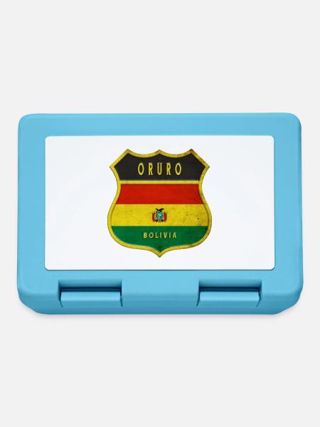 Oruro Bolivien Wappen Design - Brotdose - Saphirblau