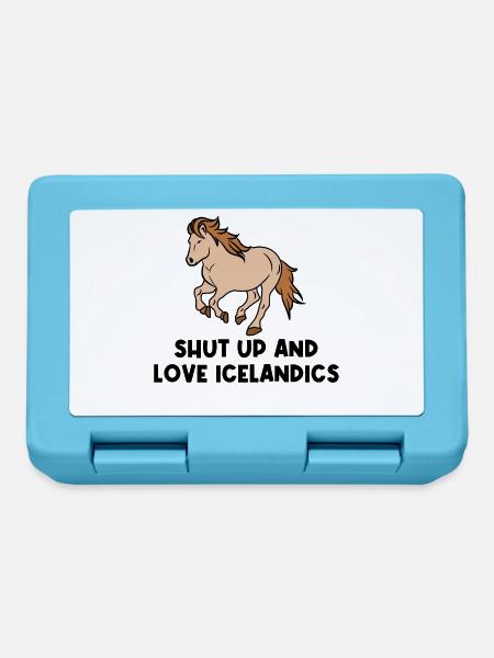 Islandpferde Pferdeliebe Pferde Statement Galopp - Brotdose - Saphirblau