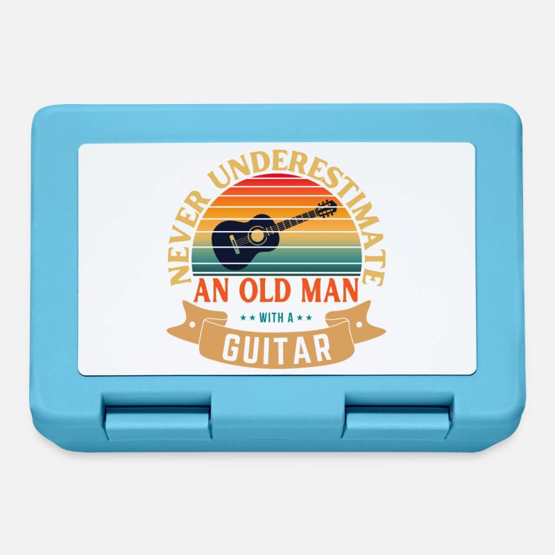 NEVER UNDERESTIMATE AN OLD MAN WITH A GUITAR - Lunchbox - sapphire blue