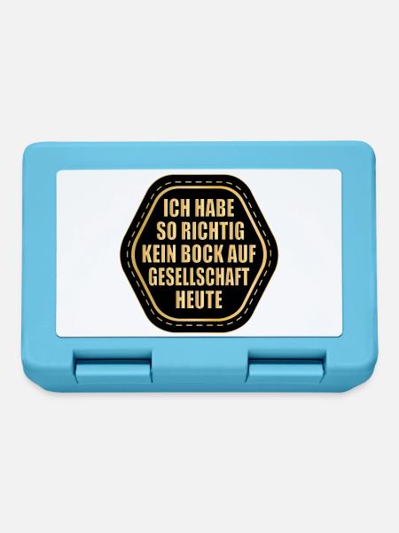 KEIN BOCK AUF GESELLSCHAFT HEUTE - Brotdose - Saphirblau