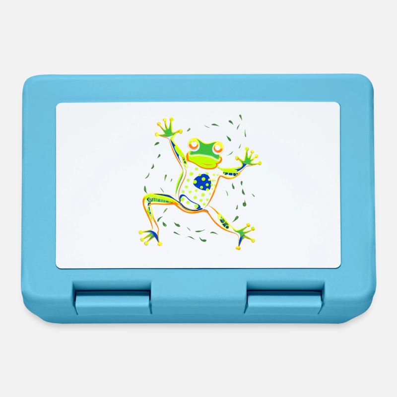 Dancing frog - Lunchbox - sapphire blue