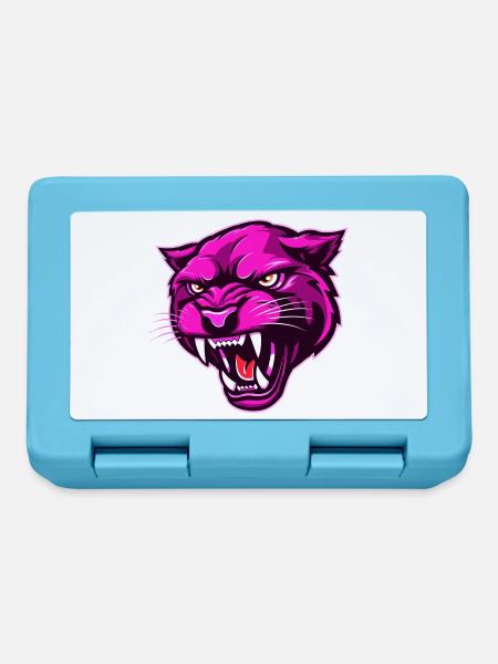 Panther Kopf Pink - Brotdose - Saphirblau