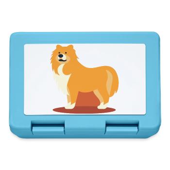 Niedliches Hundedesign für Hundebesitzer - Brotdose - Saphirblau - Vorne