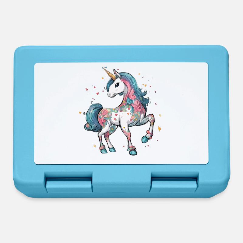 Licorne - Boîte à goûter - bleu saphir