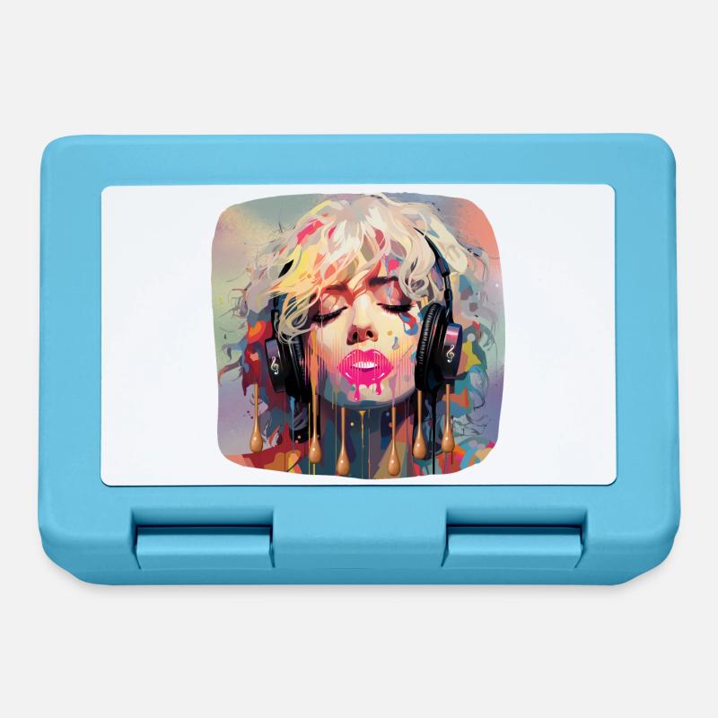 Pop Art & Musique - Boîte à goûter - bleu saphir