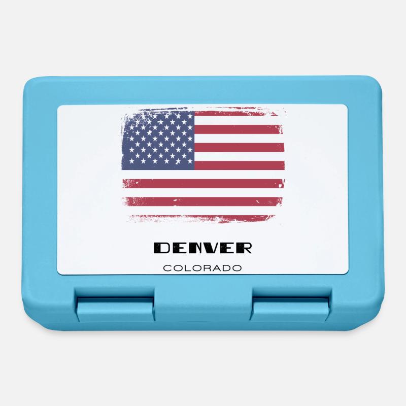 Denver, Colorado, États-Unis - Boîte à goûter - bleu saphir