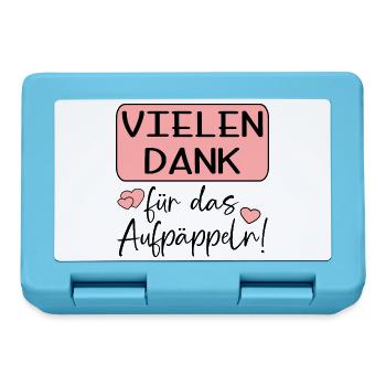 GUTE BESSERUNG - AUFPÄPPELN - Brotdose - Saphirblau - Vorne