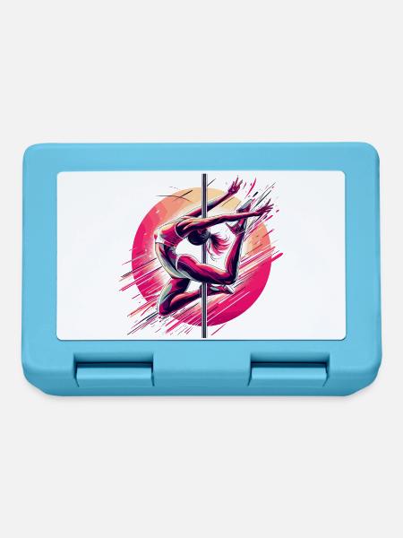 Pole Dance Dynamik pink Geschenk - Brotdose - Saphirblau