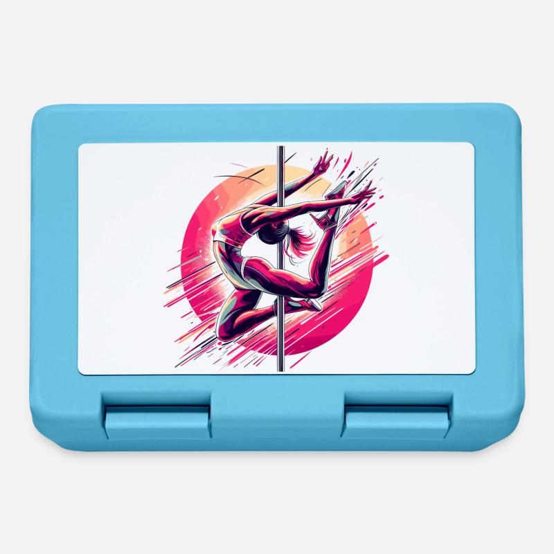Pole Dance Dynamik pink Geschenk - Brotdose - Saphirblau