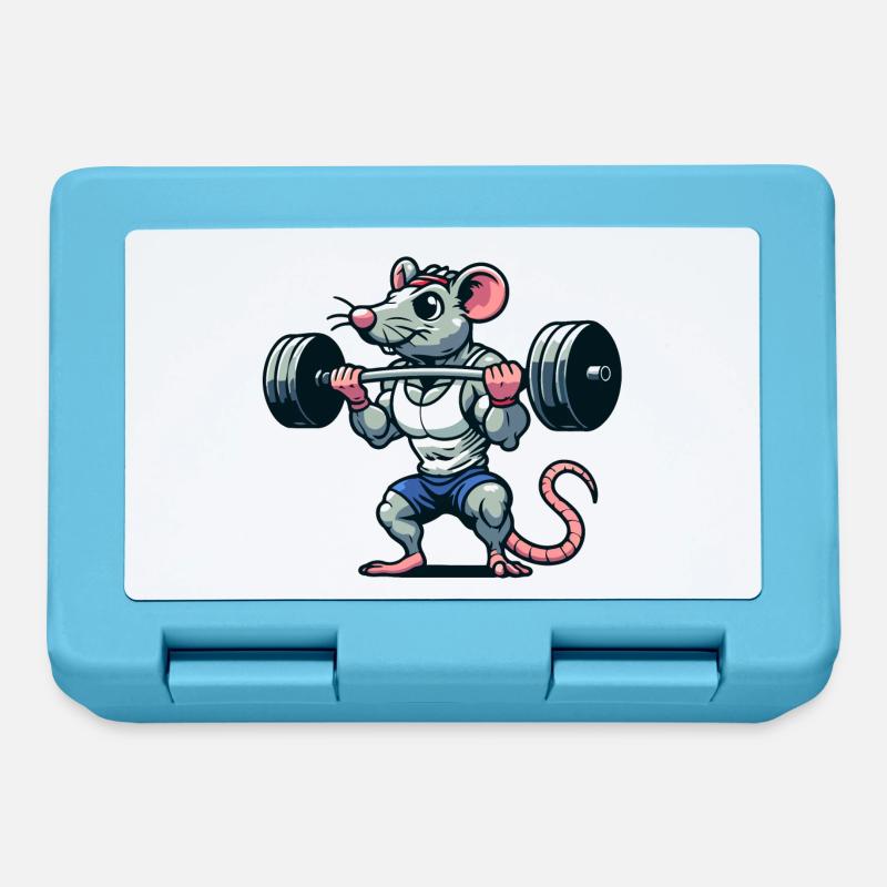 Mighty Mouse Lifter: The Workout Warrior - Lunchbox - sapphire blue
