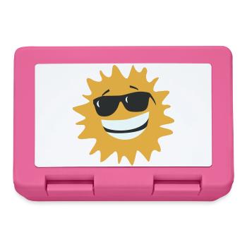 Sunburst Smiling with Sunglasses - Lunchbox - pink - Front