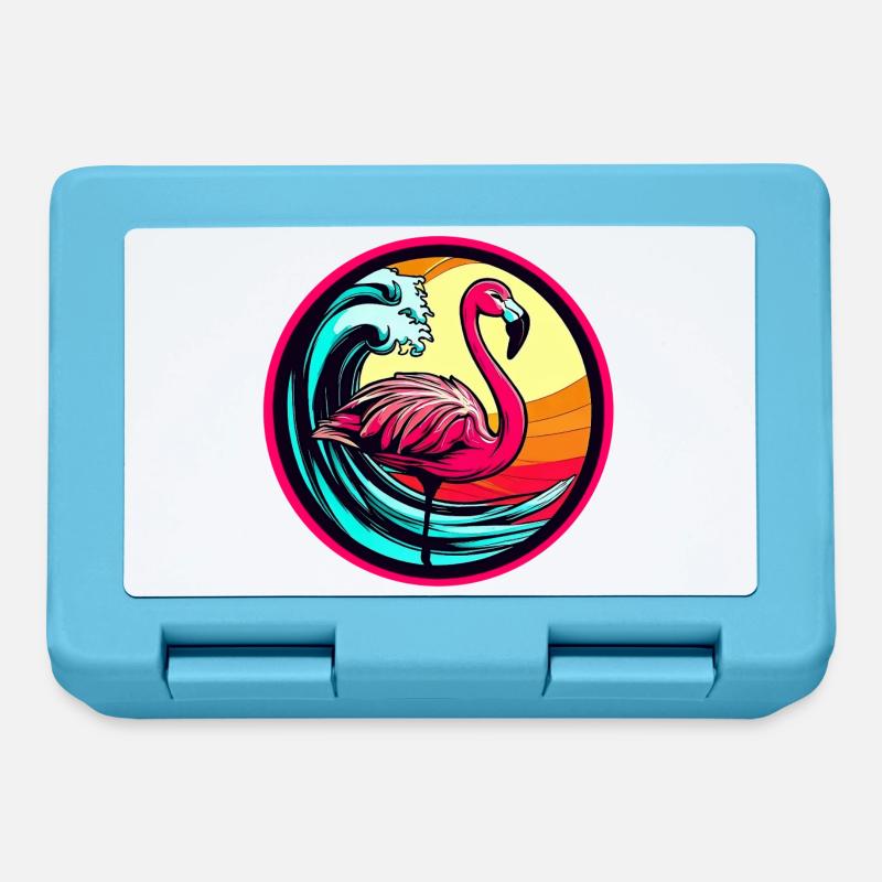 Flamingo - Brotdose - Saphirblau