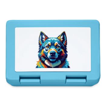 Norwegischer Elchhund Hunderasse Karikatur Kawaii - Brotdose - Saphirblau - Vorne