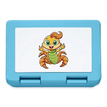 Scorpion Mignon Personnage De Dessin Animé Kawaii Clipart - Boîte à goûter - bleu saphir - Devant