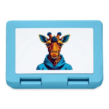 Giraffe Bunte Kawaii Cartoon Figur Clipart - Brotdose - Saphirblau - Vorne