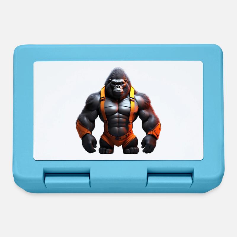 Gorilla Force Primate ideal gift - Lunchbox - sapphire blue