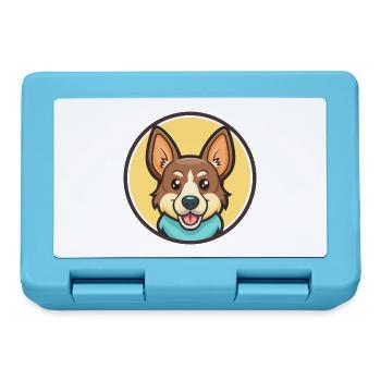 Corsican Dog Breed Colorful Cartoon Kawaii Clipart - Lunchbox - sapphire blue - Front