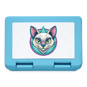 Chat thaïlandais race dessin animé Kawaii Animal Pet - Boîte à goûter - bleu saphir - Devant