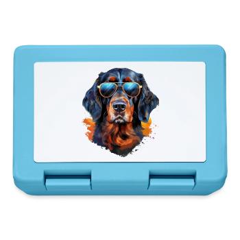 Gordon Setter mit Sonnenbrille - Brotdose - Saphirblau - Vorne
