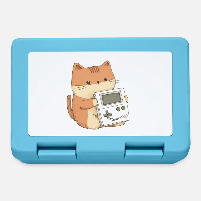 Geek cat - Boîte à goûter - bleu saphir