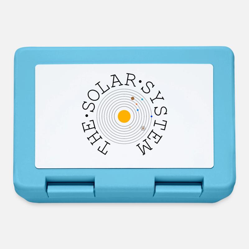 The Solar System (black) - Lunchbox - sapphire blue