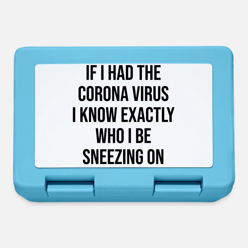 Coronavirus Funny Saying Gift - Lunchbox - sapphire blue