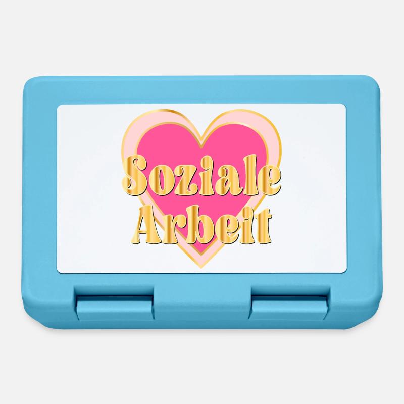 HERZ SOZIALE ARBEIT - Brotdose - Saphirblau