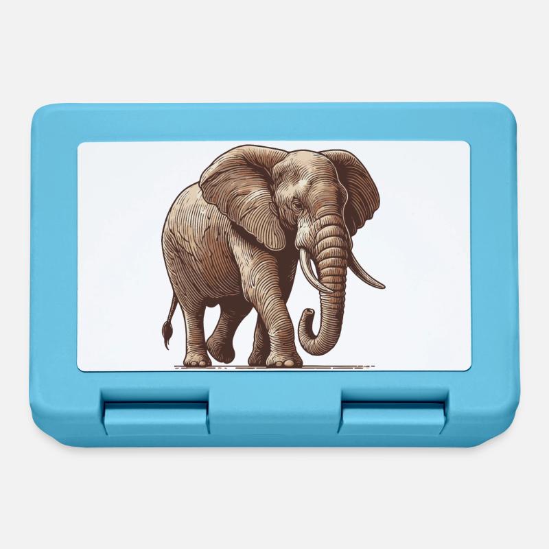 Elefant - Brotdose - Saphirblau