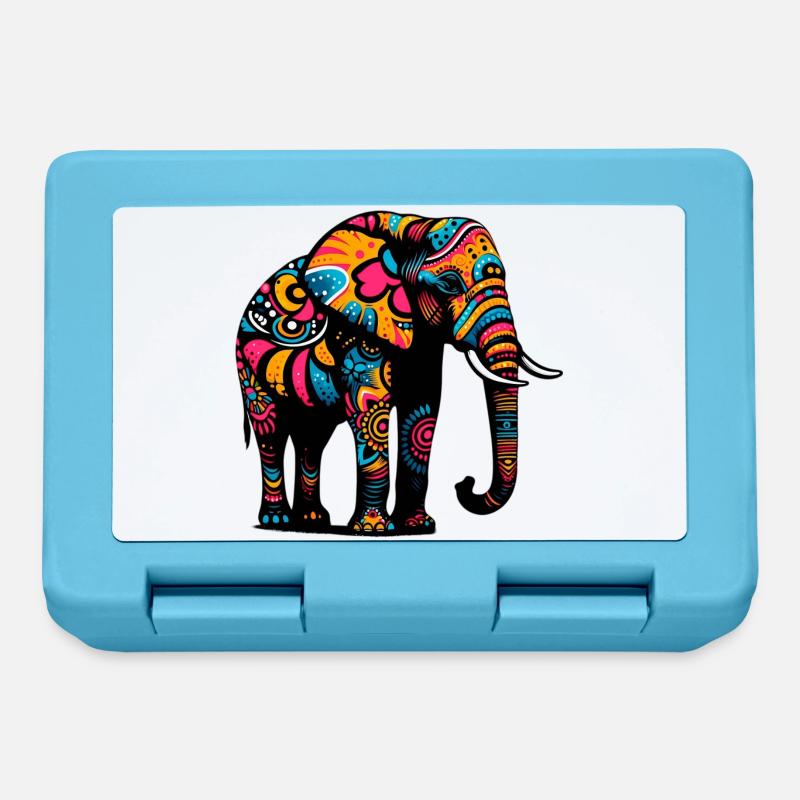 Elefant - Brotdose - Saphirblau