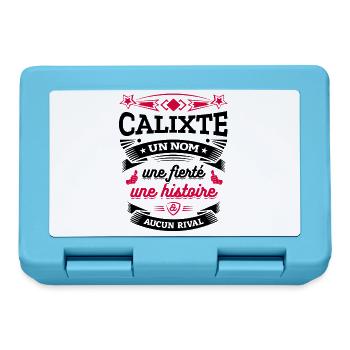 CALIXTE UN NOM UNE FIERTÉ AUCUN RIVAL - Boîte à goûter - bleu saphir - Devant