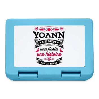 YOANN UN NOM UNE FIERTÉ AUCUN RIVAL - Boîte à goûter - bleu saphir - Devant