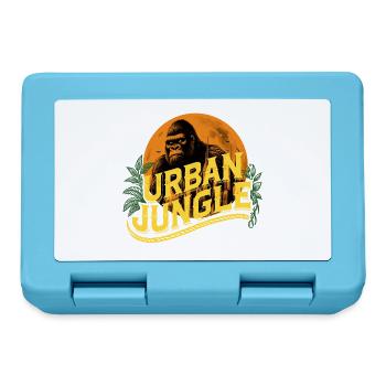 Urban Jungle Logo Farbe - Brotdose - Saphirblau - Vorne