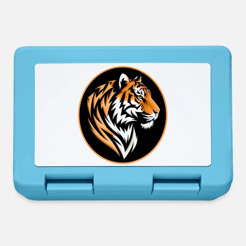 Tiger Portrait - Lunchbox - sapphire blue
