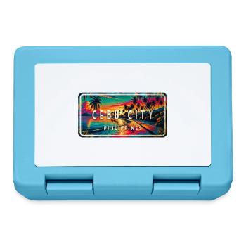 Cebu City – Tropical Retro Sign - Lunchbox - sapphire blue - Front