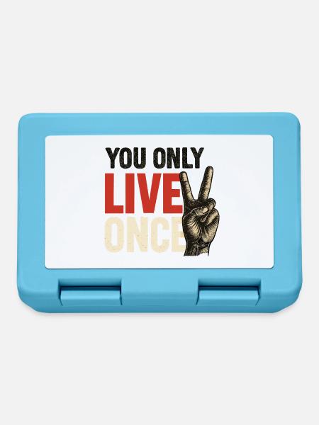 You only live vintage once - Lunchbox - sapphire blue