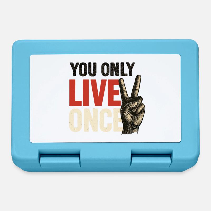 You only live vintage once - Lunchbox - sapphire blue