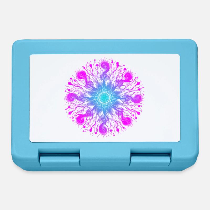 Mandala Psyché - Boîte à goûter - bleu saphir
