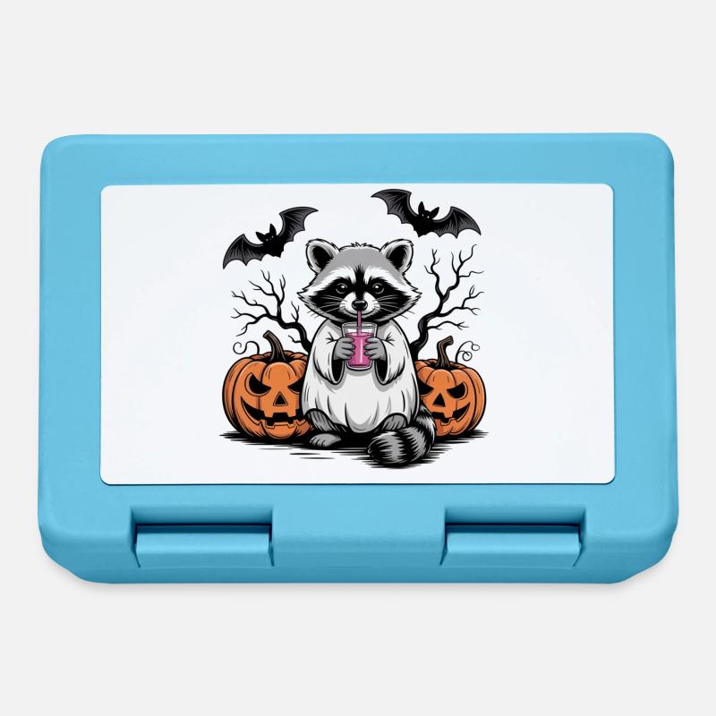 Raton laveur d’Halloween - Boîte à goûter - bleu saphir