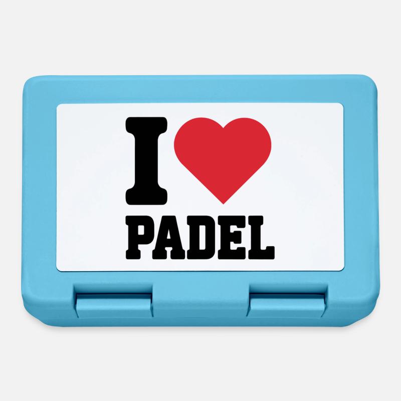 J’adore le padel - Boîte à goûter - bleu saphir