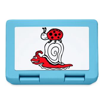 Snail 2 Friends Ladybug Fast Team Cute - Lunchbox - sapphire blue - Front