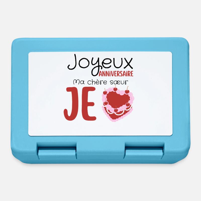 Joyeux anniversaire  - Boîte à goûter - bleu saphir