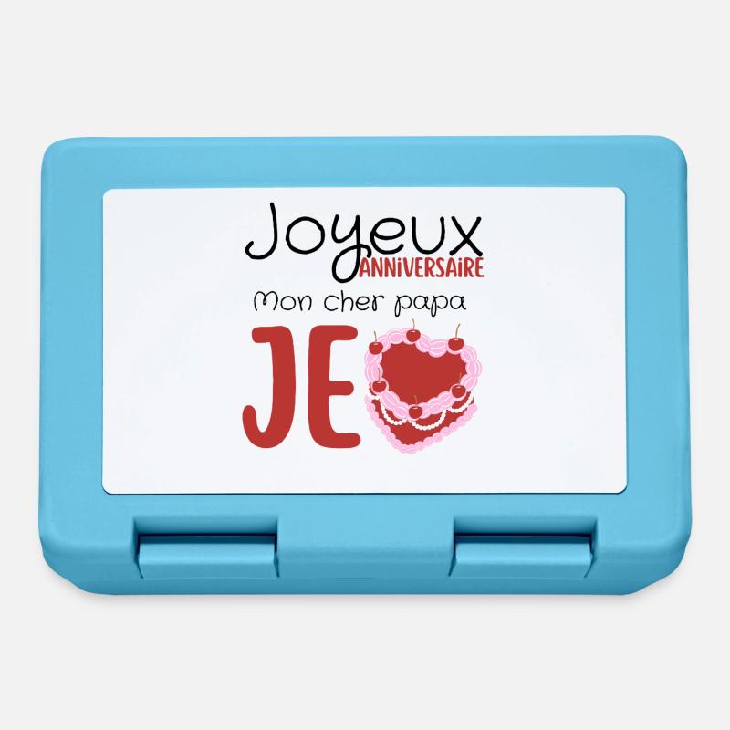 Joyeux anniversaire papa  - Boîte à goûter - bleu saphir