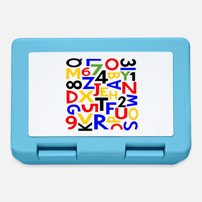 Numbers & letters by Cean - Lunchbox - sapphire blue