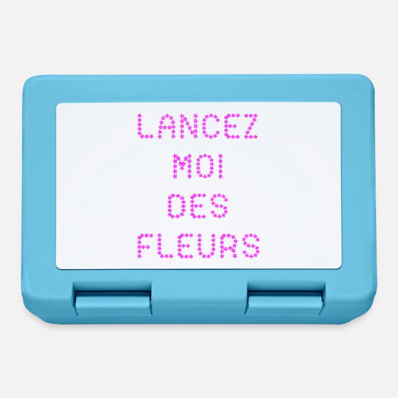 LANCEZ-MOI DES FLEURS ! - Boîte à goûter - bleu saphir