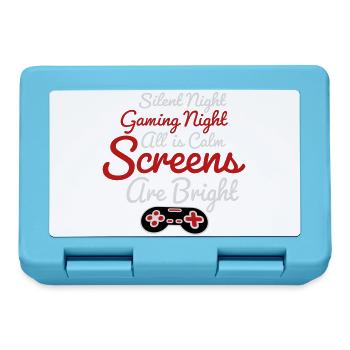 Silent Night Gaming Night All Calm Screens Bright - Lunchbox - sapphire blue - Front