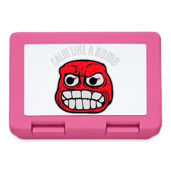 Calme comme une bombe Paradoxe Ironie Humour Blague explosive - Boîte à goûter - rose - Devant