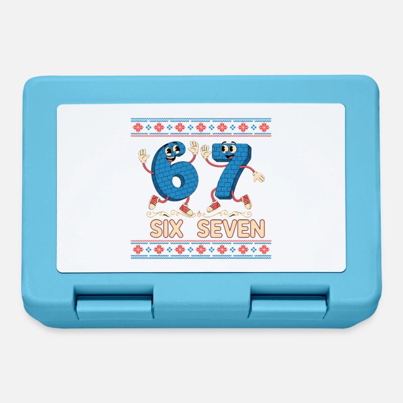 6 7 Six Seven Memes - Lunchbox - sapphire blue